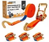 LuxusKollektion Zurrgurt Spanngurte 6m 1500kg Ratsche 27mm Ladungssicherung 4...