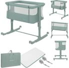 lionelo Baby-Reisebett AURORA, 3-in-1: Beistellbett, Babywiege, freistehendes