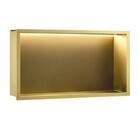 wohnwerk.idee Badregal LED Wandnische 30x60 cm Edelstahl mit Beleuchtung, IP66,