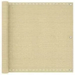 vidaXL Balkonsichtschutz Balkonsichtschutz Beige 120 x 800 cm HDPE und Aluminium