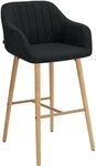 CLP Barhocker Ando (1er), Stoffbezug, Holzgestell, bis 150 kg
