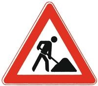 Verkehrsschild, Verkehrszeichen 123 Dreieck 900 mm Baustelle RAL-G&uuml;tezeichen...