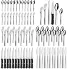 LuxusKollektion Besteck-Set Besteck Set 12 Personen Edelstahl Steakmesser 72...