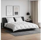 vidaXL Bett Bettdecken Set mit Kissen 3 Stk. Wei&szlig; Daunenfeder (3-tlg)