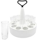 LUXENTU Bierglas Stange K&ouml;lschkranz-Set mit Gl&auml;sern 0,2 l 12er Set, 13-tlg.,