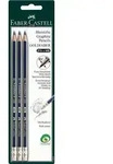 Faber-Castell Bleistift Faber Castell Bleistift Goldfaber mit Gummitip HB 3er