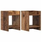 vidaXL Blumenst&auml;nder Pflanzenst&auml;nder 2 Stk. Altholz 30 x 30 x 40 cm...