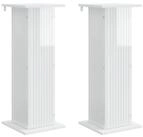 vidaXL Blumenst&auml;nder Pflanzenst&auml;nder 2 stk. Hochglanz Wei&szlig; 30,5 x 30 x 80,5...