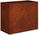 vidaXL Blumentopf Garten-Pflanzgef&auml;&szlig; Rostoptik 60 x 30 x 50 cm...