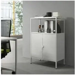 en.casa Aktenschrank &raquo;Hailuoto&laquo; 70 x 40 x 110 cm Stahl Hellgrau grau 70 cm x...