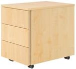 b&uuml;m&ouml; Rollcontainer lite B&uuml;rocontainer - mit 3 Schubladen, Dekor: Ahorn mit