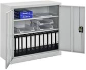 en.casa Aktenschrank &raquo;Molise&laquo; B&uuml;roschrank 90x40x90cm Stahl Lichtgrau