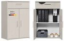 mokebo Mehrzweckschrank Der Praktische B&uuml;roschrank mit Schublade (60x90 cm, mit