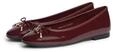 Ballerina TOMMY HILFIGER "TH CHARM PATENT BALLERINA", Damen, Gr. 36, rot (dunkelrot),
