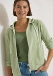 Kapuzensweatjacke CECIL, Damen, Gr. XS (36), gr&uuml;n (raw matcha lime), Sweatware,