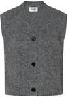 Strickweste JOOP "Kirra", Damen, Gr. XS, open grau, Strick, Obermaterial: 59%