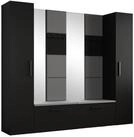 Masseno Garderobenschrank MODULO 241,2 x 204 cm Flurm&ouml;bel mit Spiegel und 2...