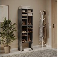 Vicco Schuhregal Lysander, Anthrazit/Goldkraft Eiche, 53 x 65.5 cm 2 Teile,...
