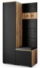 Masseno Garderobenschrank LORI 95 x 181 cm Garderoben-Set mit 1 T&uuml;r Eiche Wotan