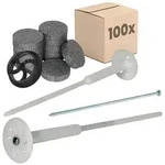 PROTEKTOR Schrauben- und D&uuml;bel-Set D&auml;mmstoff-Schraubd&uuml;bel &Oslash;8mm mit...