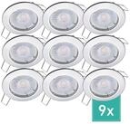Oktaplex lighting LED Einbaustrahler Sedan Einbauspot Chromoptik, inklusive