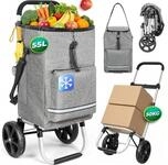 HOMECALL Einkaufstrolley klappbar Einkaufswagen 3 in 1 Shopping Trolley Mit