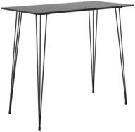 vidaXL Sitzgruppe 120 x 60 x 105 cm 7-tlg Bar-Set Schwarz Barset Esstisch...