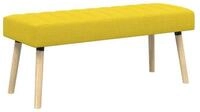 vidaXL Sitzbank Kanalgepolsterte Bank Helles Gelb 110 x 40 x 46 cm Stoff (1-St)