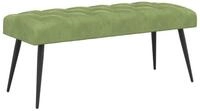 vidaXL Sitzbank Bank mit Knopfheftung Hellgr&uuml;n 110 x 40 x 46 cm Samt (1-St)
