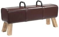 vidaXL Sitzbank Bank Dunkelbraun 110 x 30 x 45 cm Echtes Leder (1-St)