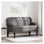 vidaXL Sitzbank, Chesterfield Bank Grau 119,5 x 64,5 x 75 cm Kunstleder grau