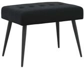 vidaXL Sitzbank Bank mit Knopfheftung Schwarz 60 x 40 x 45 cm Samt (1-St)