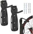 relaxdays Fahrradwandhalterung 8 x Fahrrad Wandhalter schwarz (8-tlg)