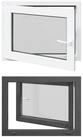 vidaXL Fenster 80 x 60 cm Kellerfenster RISOR 80x60 cm PVC und Glas Anthrazit