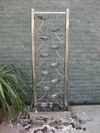K&ouml;hko Zimmerbrunnen Wasserwand ca. 97CM aus Edelstahl in Bl&auml;ttenform mit