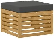 vidaXL Sofaelement Outdoor-Fu&szlig;hocker Massivholz Wei&szlig; (1 St)