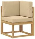 vidaXL Sofaelement Outdoor Ecksofa Massivholz Wei&szlig; (1 St)