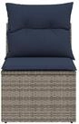 vidaXL Gartenlounge-Set vidaXL Garten-Sofa mit Kissen Grau 55 x 62 x 69 cm Poly