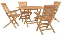 vidaXL Gartenlounge-Set Gartenset 5 stk. Braun Massivholz, (5-tlg)