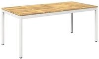 vidaXL Gartentisch Gartentisch Wei&szlig; 147 x 88,5 x 75 cm Massivholz (1-St)