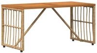 vidaXL Gartentisch Tisch f&uuml;r Outdoor Natur 80 x 40 x 40 cm Stahl und Poly...