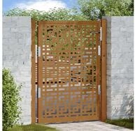 vidaXL Gartentor, Gartentor 105x130 cm Wetterfester Stahl Kreuz-Design