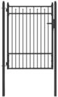 vidaXL Gartentor Zauntor BAARLO 100 x 125 cm Metall Schwarz Abschlie&szlig;bar