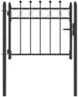 vidaXL Gartentor Zauntor HORST 100 x 75 cm Metall Schwarz Abschlie&szlig;bar