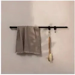 Metallbude Handtuchhalter VANA schwarz eckig | 85 cm x 7 cm