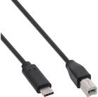 Inline InLine&reg; USB 2.0 Kabel, USB-C Stecker an USB-B Stecker, schwarz, 3m...