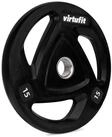 VirtuFit Hantelscheibe VirtuFit Olympische Gummihantelscheibe 15 kg 3-Grip 50 mm