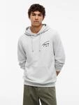 Kapuzensweatshirt TOMMY JEANS "REGULAR ENTRY SIGNATURE HOOD", Herren, Gr. S, grau