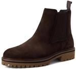 Chelseaboots TAMARIS, Herren, Gr. 41, braun (dunkelbraun), Rindsleder, Basic, Schuhe