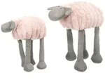 Flamingo Tierkuscheltier Hundespielzeug Ribola Schaf liegend rosa grau|rosa|schwarz